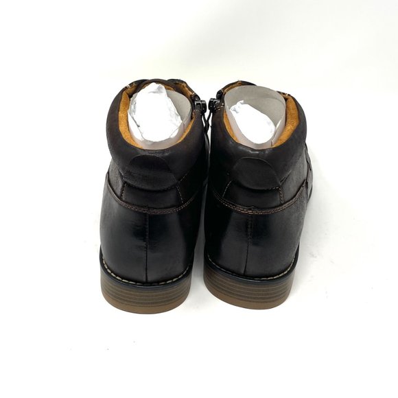 Kunsto Men's Leather Dark Brown Boots US Size 11 - Picture 3 of 6